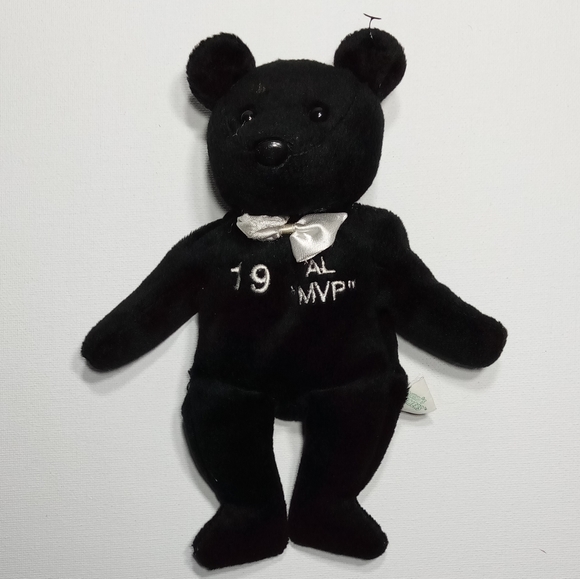 1998 Salvino's Bammers Black Tuxedo #19 Juan Gonzalez Beanie Bear - Picture 3 of 7